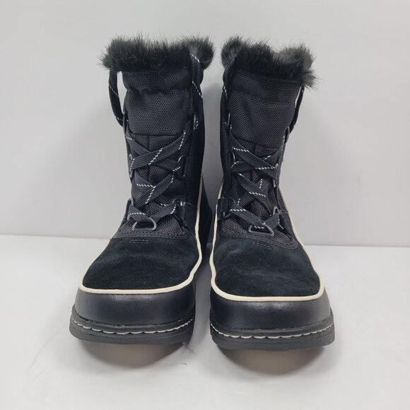 Sorel Tivoli III Women's Black Suede Leather Winter Boots NL2532-010 US Size 7 - Picture 3 of 11